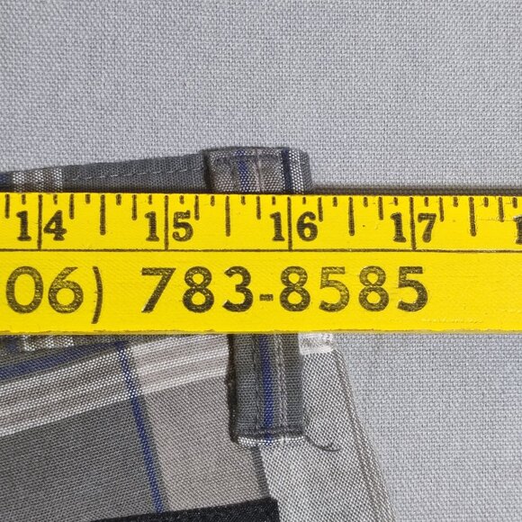 Dickies flat front lightweight shorts men's size 32 grey white chequered - Picture 11 of 13